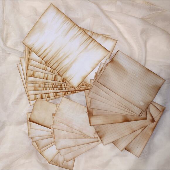 Tea Dyed Pink Junk Journal Bundle, Craft Supply Pack, Paper Crafting Kit - Picture 7 of 10